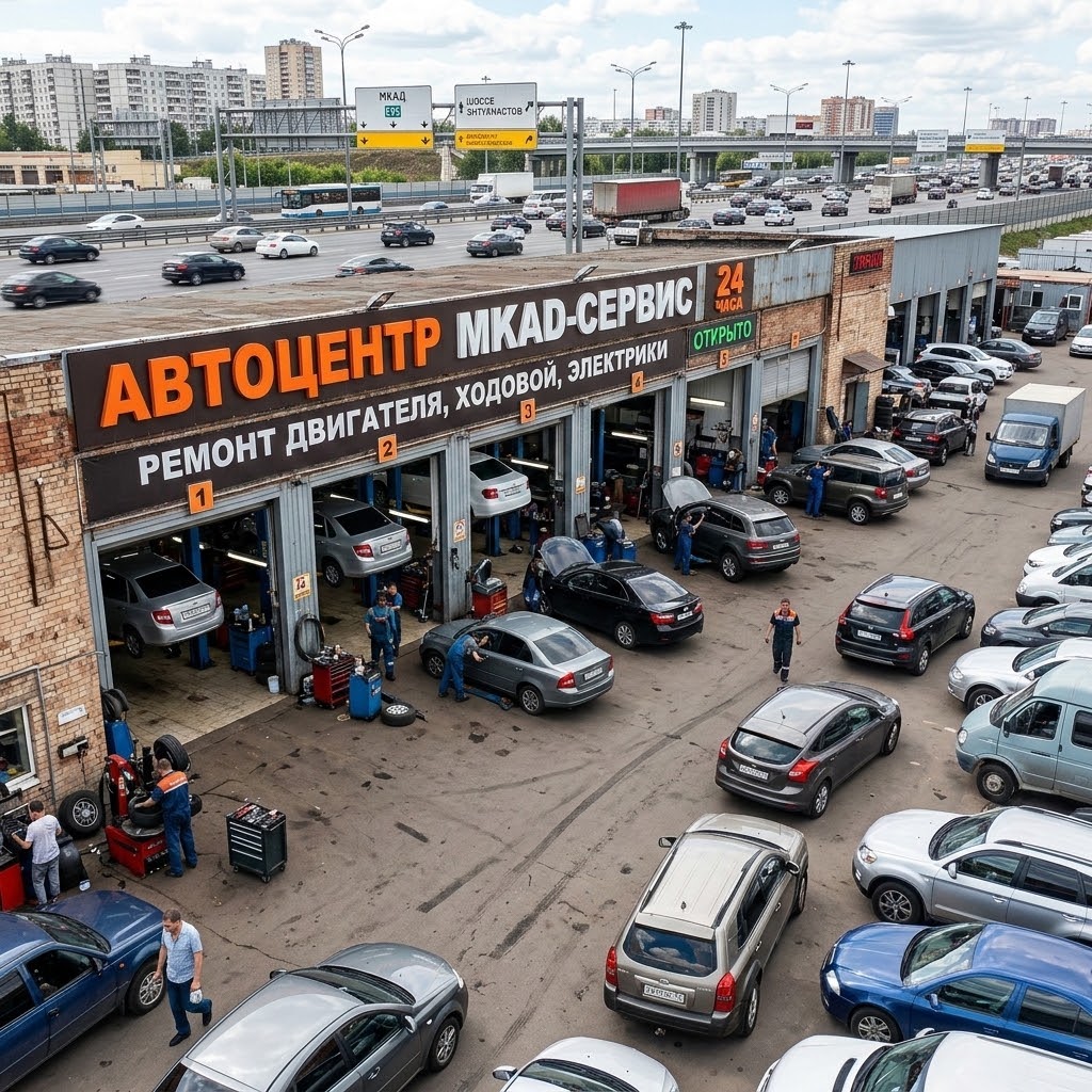 Расположение и услуги автотехнического центра в районе 84-го километра МКАД